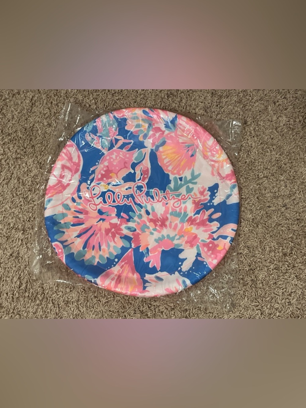 Lilly Pulitzer Beach Soft Fabric Flying Disk Disc Floral